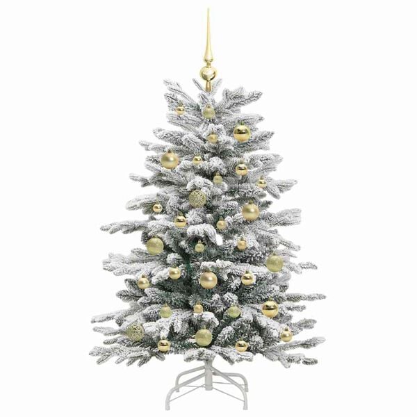 vidaXL Albero di Natale Artificiale con Rami Pieghevoli Bianco 120 cm