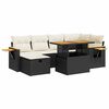 vidaXL Set Divani da Giardino con Cuscini 8 pz Nero in Polyrattan
