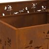 vidaXL Focolare Marrone 80 x 80 x 30 cm acciaio corten