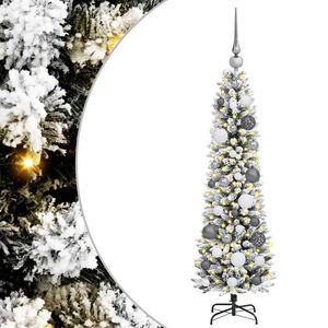 vidaXL Albero di Natale artificiale con 150 LED Bianco 120 cm