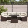vidaXL Set Divano da Giardino 8 pcs Marrone e crema polyrattan