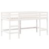 vidaXL Letto Soppalco con Scala e Tetto Bianco 80x200 cm Massello Pino