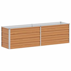 vidaXL Letto Rialzato Giardino 160x40x45 cm in Acciaio Zincato Argento