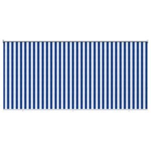 vidaXL Tenda a Rullo Esterno Blocco UV 90% Strisce Blu e Bianche HDPE