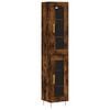 vidaXL Credenza Rovere Fumo 34,5x34x180 cm in Legno Multistrato