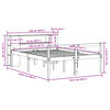 vidaXL Letto Libreria senza Materasso Bianco 120x200 cm Legno di Pino