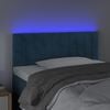 vidaXL Testiera a LED Blu Scuro 100x5x78/88 cm in Velluto