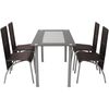 vidaXL Set Sala Da Pranzo 5 Pezzi Marrone