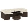 vidaXL Set Divani da Giardino 8 pz con Cuscini Marrone in Polyrattan