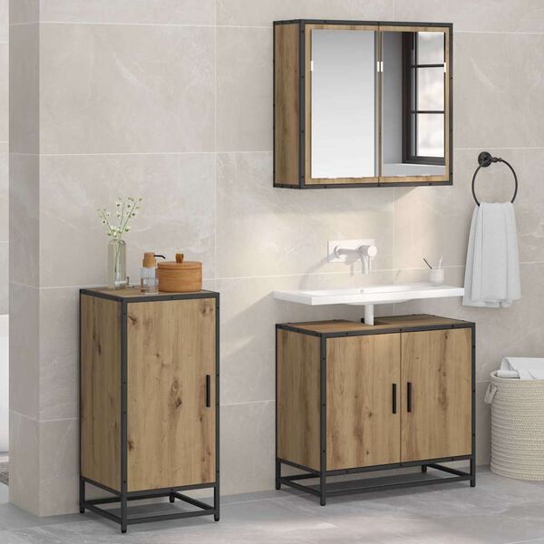 vidaXL Credenza Rovere artigianale 35,5 x 35 x 76 cm