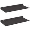 vidaXL Scaffale da parete 2 pcs Nero 40 x 17,5 x 2,5 cm