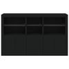 vidaXL Credenza con Luci LED Nera 162x37x100 cm