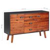 vidaXL Credenza 110x35x70 cm in Legno Massello di Acacia e MDF