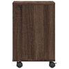 vidaXL Supporto per Stampante con Ruote Rovere Marrone 41x32x48 cm