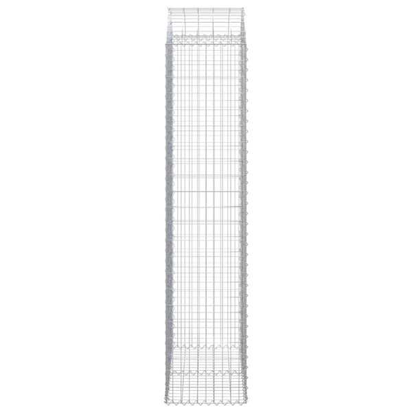 vidaXL Cesto Gabbione ad Arco 100x50x220/240 cm Ferro Zincato
