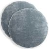 vidaXL Federa 2 pz HEERLEN Azzurro &Oslash; 60 cm Tessuto Chenille