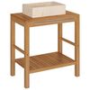 vidaXL Armadietto da Bagno in Legno di Teak con Lavabo in Marmo Crema
