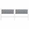 vidaXL Testiera Bianco e grigio chiaro 200 cm Legno di pino massello