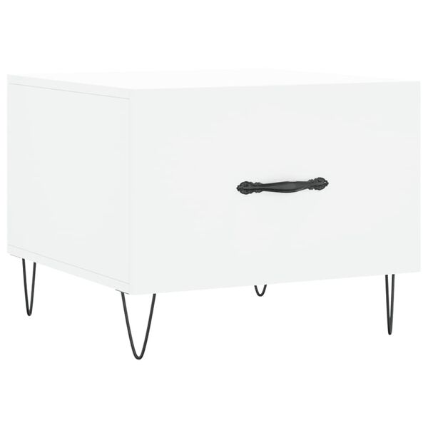 vidaXL Tavolino da Salotto Bianco 50x50x40 cm in Legno Multistrato