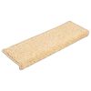 vidaXL Tappetini per scale 20 pz 65x21x4 cm Crema Bordo rettangolare