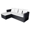 vidaXL Set Divani da Giardino 4 pz con Cuscini in Polyrattan Nero