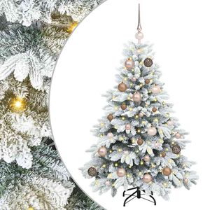 vidaXL Albero di Natale artificiale con 150 LED Bianco 120 cm PE e PVC