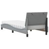 vidaXL Letto con Materasso Hanko Grigio Chiaro 80x200 cm in Tessuto
