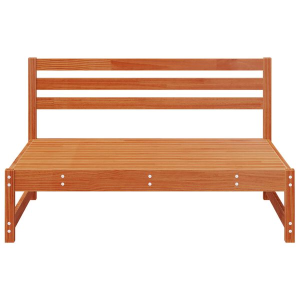 Divano Medio da Giardino Legno di pino massiccio Marrone Cera