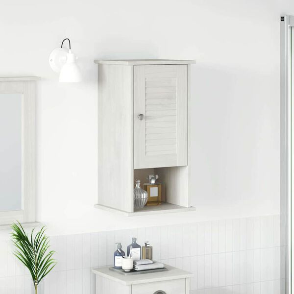 vidaXL Mobile da Bagno VIGO Bianco e Bianco Antico 37 x 34 x 71,5 cm