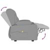 vidaXL Divano Massaggio 2 Posti con Portabicchieri Grigio Similpelle