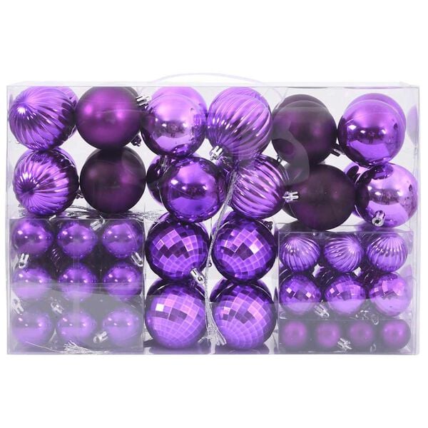vidaXL Palline di Natale 100 pz Lilla &Oslash;3/4/6 cm