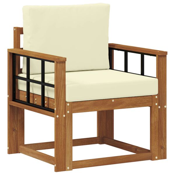 vidaXL Set di divani da esterno Legno di Acacia Massello e Poliestere