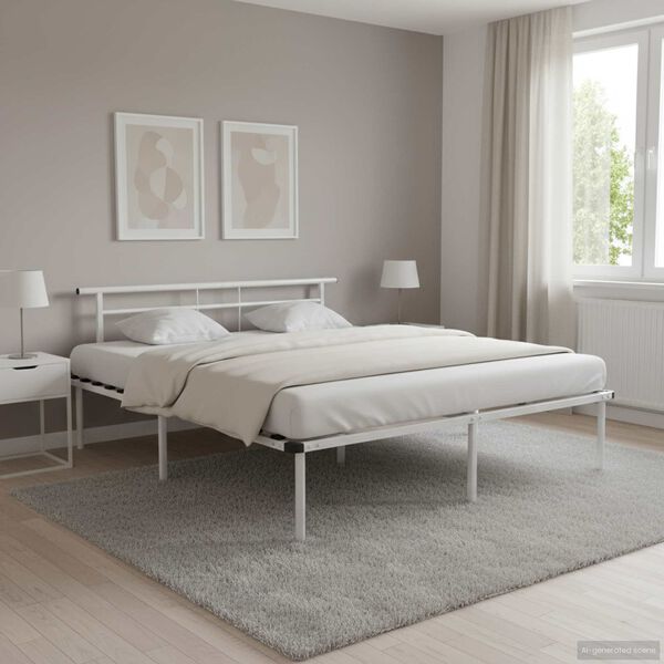 vidaXL Giroletto Bianco in Metallo 200x200 cm