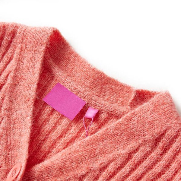Cardigan da Bambina Lavorato a Maglia Rosa Medio 92
