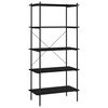 vidaXL Scaffale con 5 Mensole Nero 80x40x163 cm