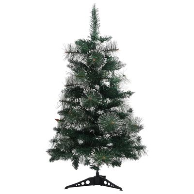 vidaXL Albero di Natale Artificiale Supporto Verde e Bianco 60 cm PVC