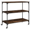vidaXL Carrello da Cucina Rovere Fumo 102x50x95 cm Legno Multistrato