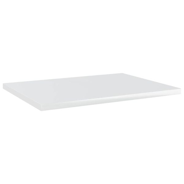 vidaXL Ripiani per Libreria 4 pz Bianco Lucido 40x30x1,5cm Multistrato