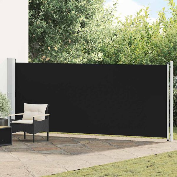 vidaXL Tenda Laterale Retrattile per Patio 600x160 cm Nera