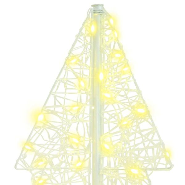 vidaXL Albero di Natale con 160 LED Bianco caldo 150 cm Acrilico