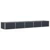vidaXL Fioriera Antracite 400 x 80 x 45 cm Acciaio