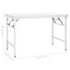 vidaXL Tavolo da Lavoro Cucina Pieghevole 120x60x80 cm in Acciaio Inox
