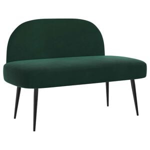 vidaXL Panchina imbottita con schienale Verde scuro 110 x 60 x 76 cm