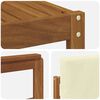vidaXL Set divani 10 pcs Naturale e Crema Legno di Acacia Massello