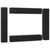 vidaXL Set mobile TV 10 pz Rovere Nero Legno ingegnerizzato