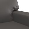 vidaXL Divano a 2 Posti Grigio 140 cm in Similpelle