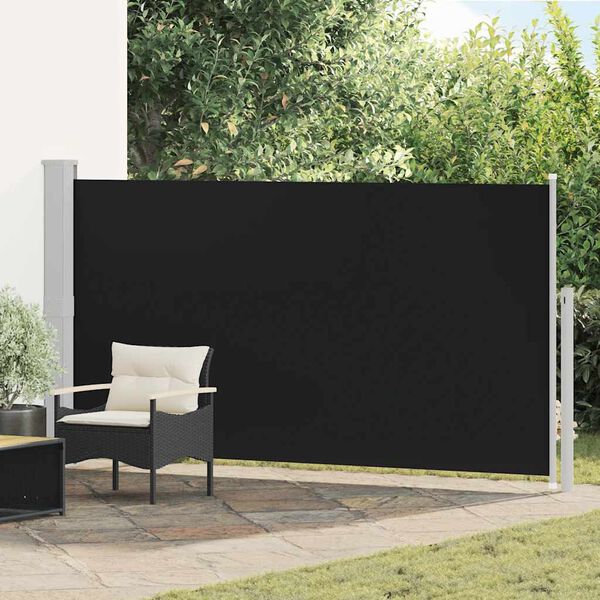 vidaXL Tendalino Laterale per Patio Terrazzo 160 x 300 cm Nero