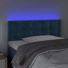 vidaXL Testiera a LED Blu Scuro 100x5x78/88 cm in Velluto