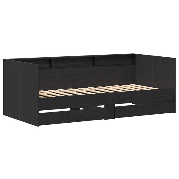 vidaXL Letto Giorno con cassetto Grigio 90 x 200 cm Legno multistrato