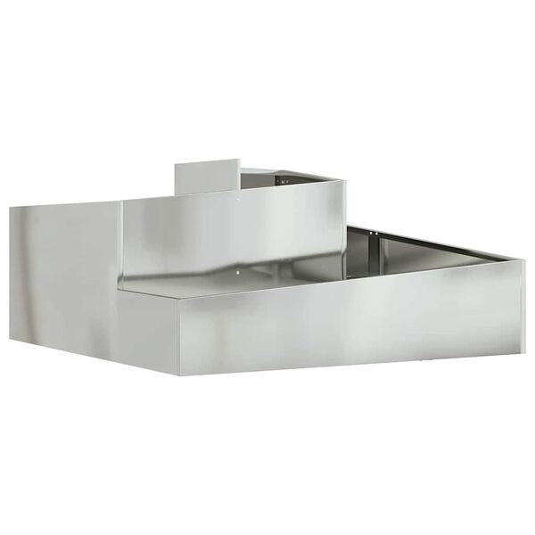 vidaXL Vaso da giardino Argento 100 x 100 x 50 cm Acciaio zincato